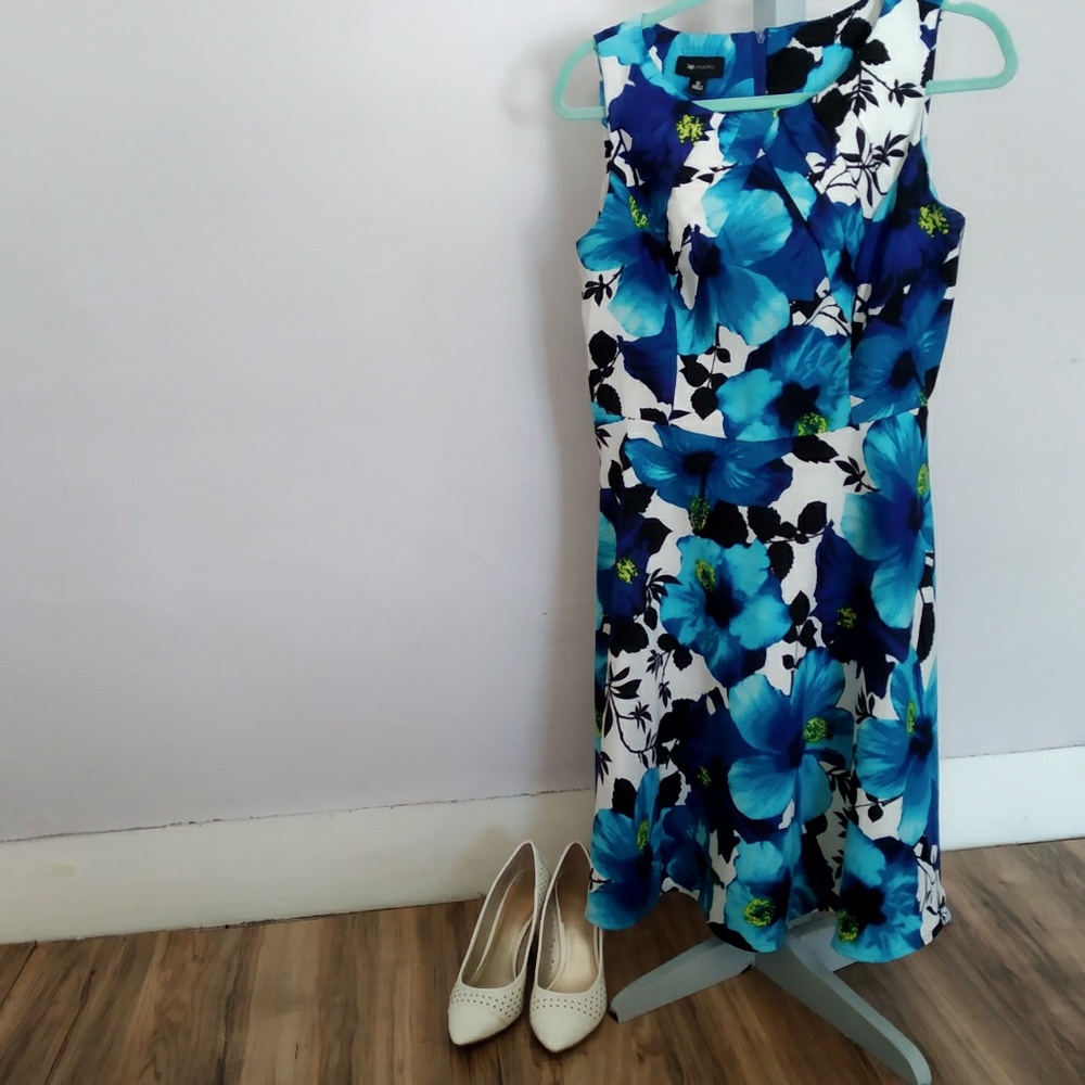 AB Studio|Size 12| Blue flower dress